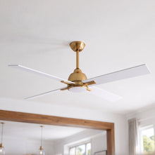 Linden White Ceiling Fan with Light 48"