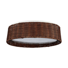 Rattan Weave Flush Mount 17"