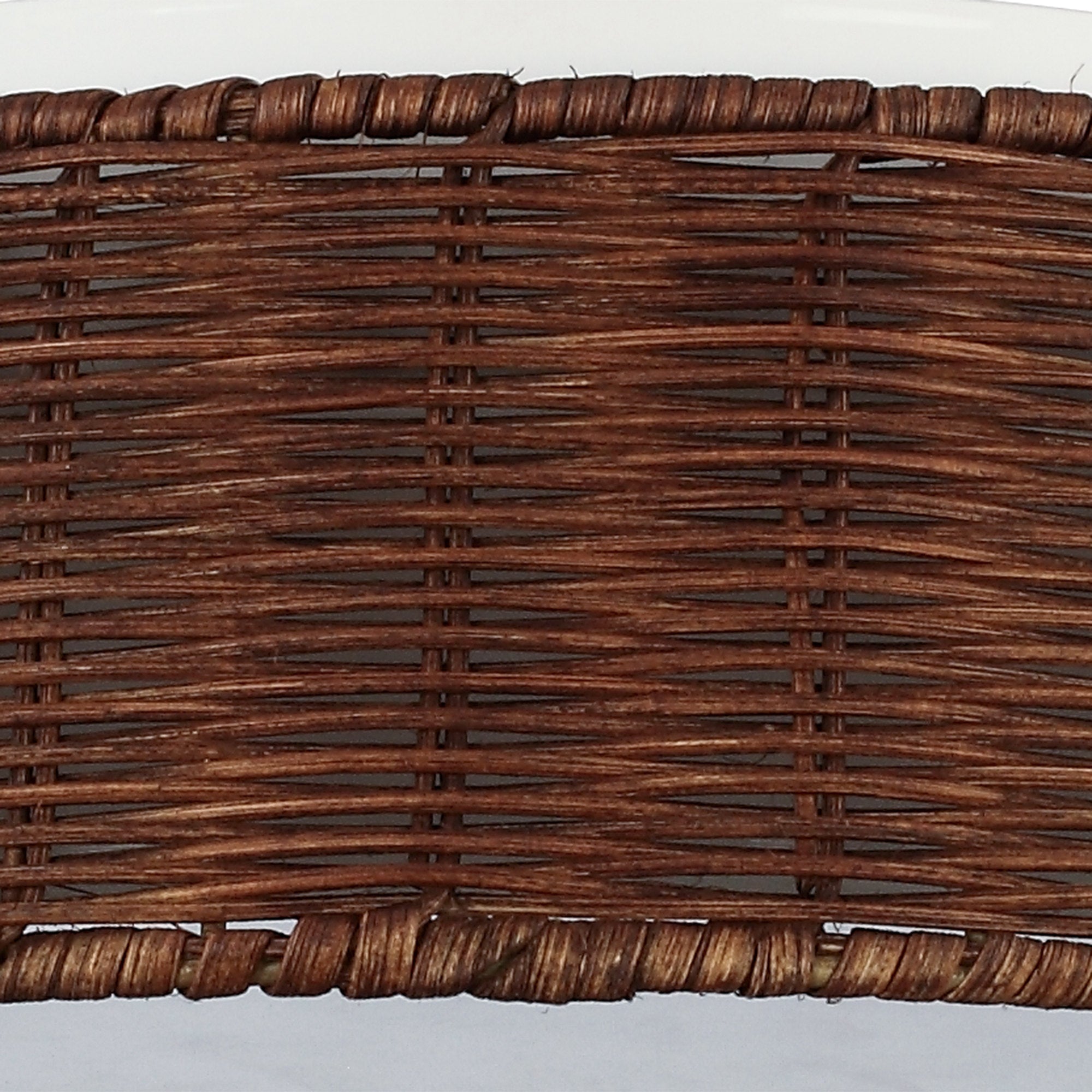 Rattan Weave Flush Mount 17"