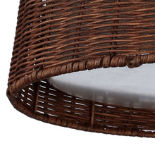 Rattan Weave Flush Mount 17"
