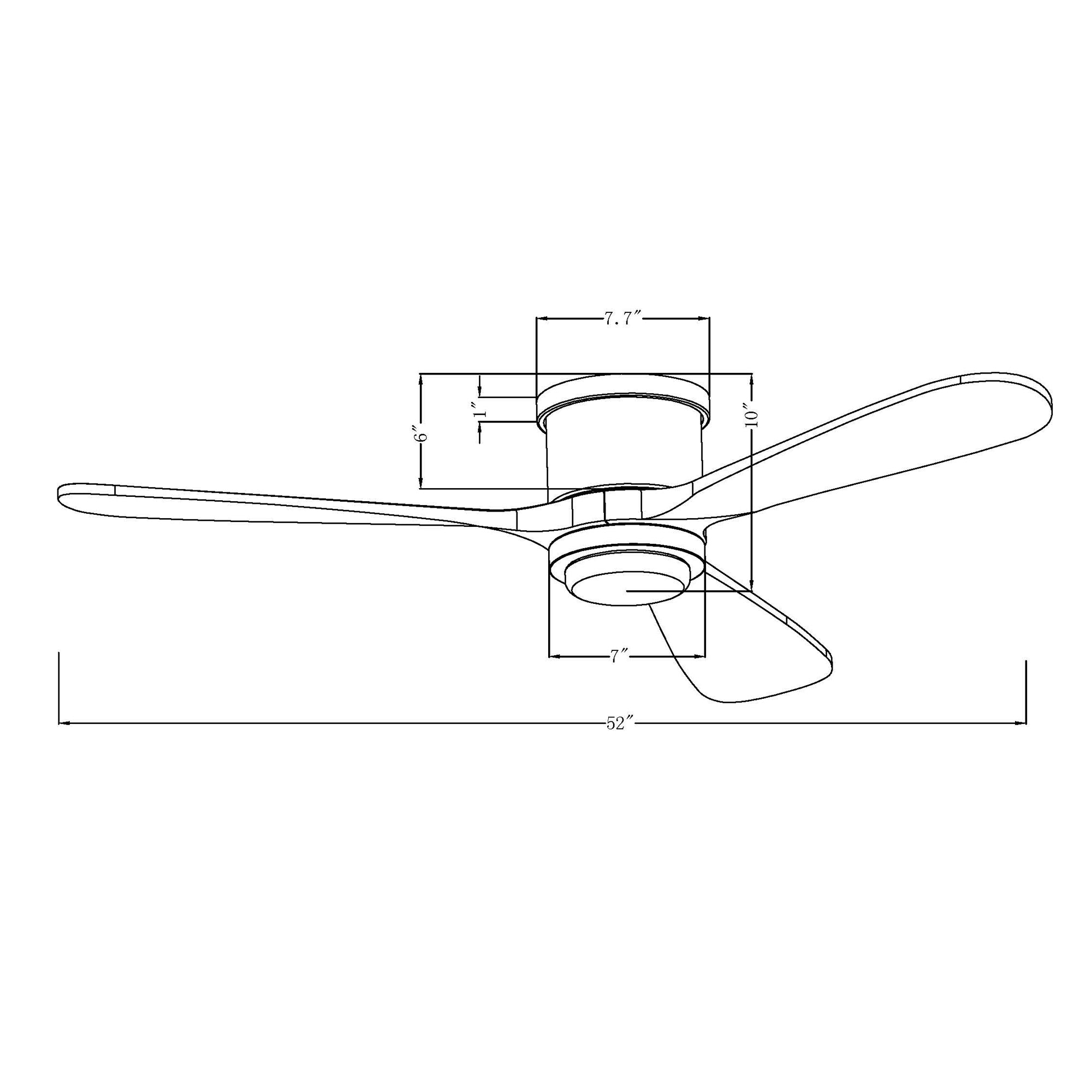 Mayna Flush Ceiling Fan 52B