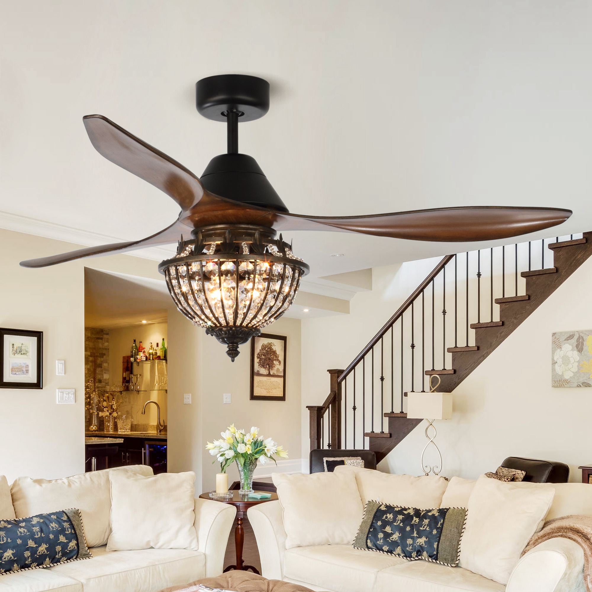 Vicky Ceiling Fan with Light 52"