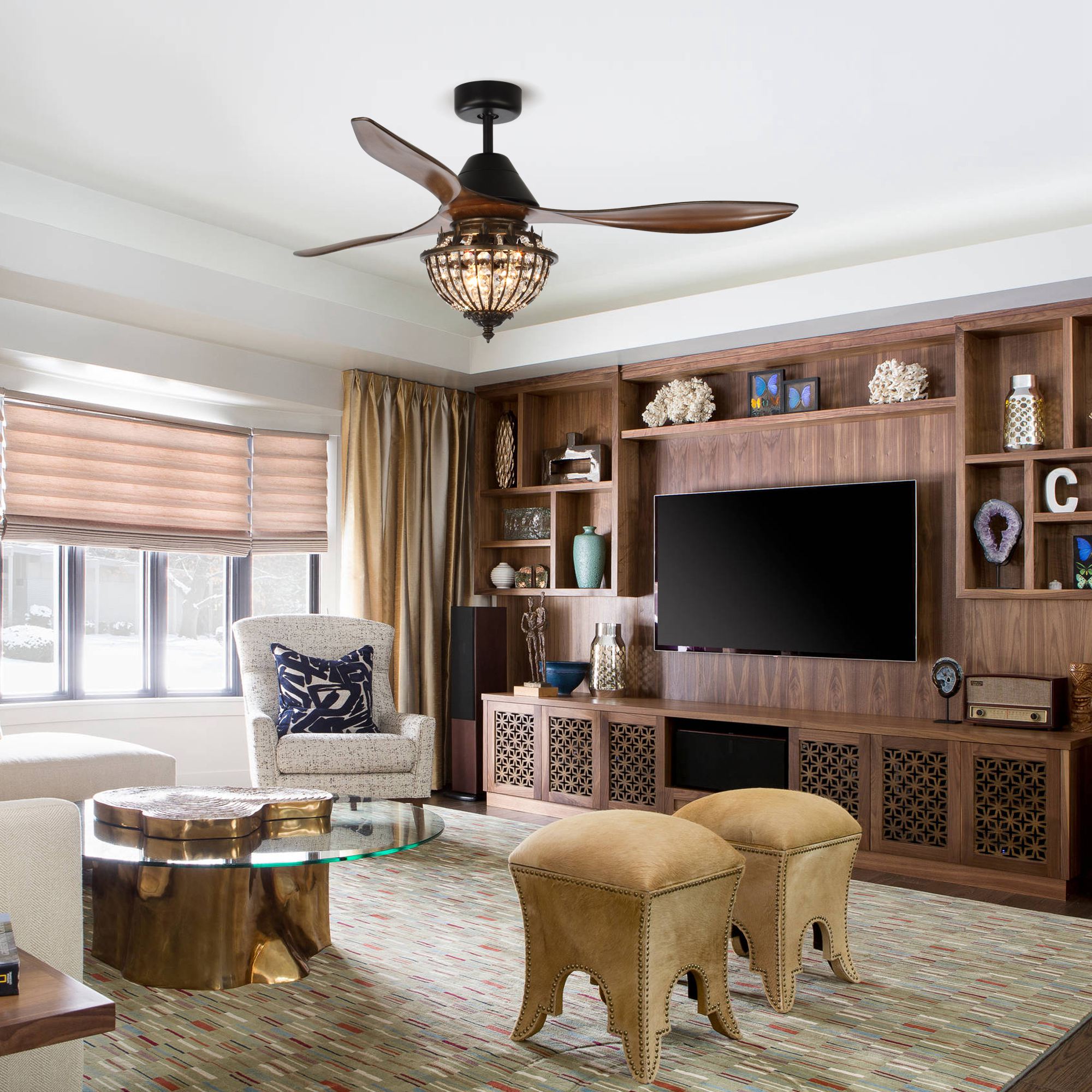 Vicky Ceiling Fan with Light 52"