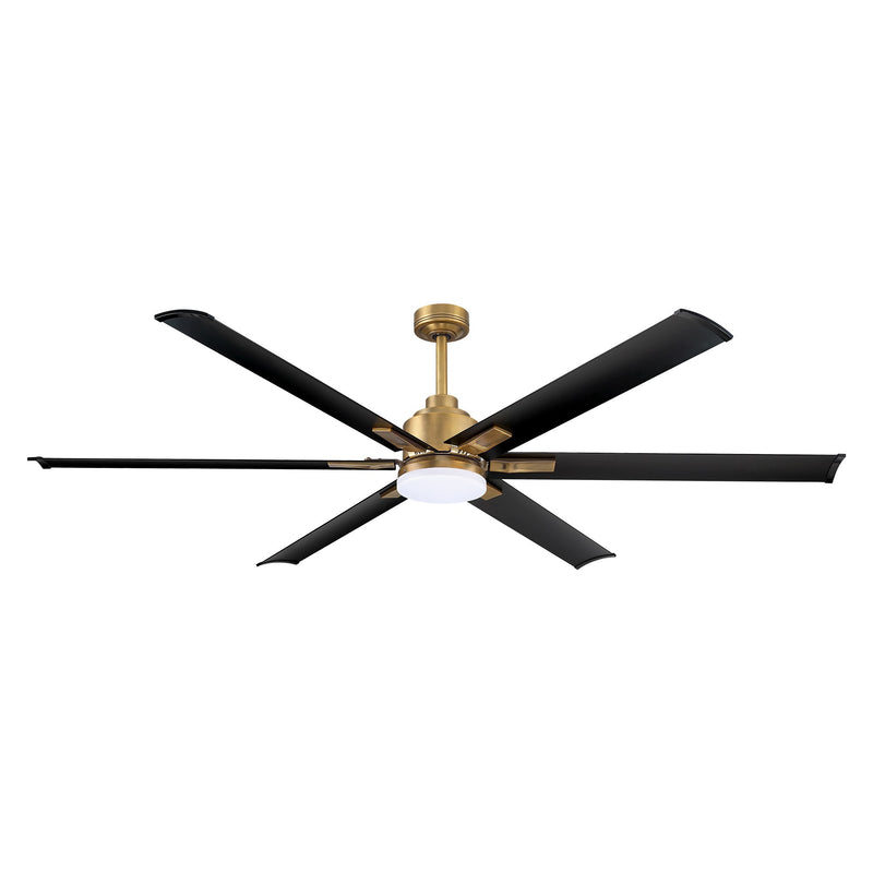 Bankston Gold Ceiling Fan with Light 72"