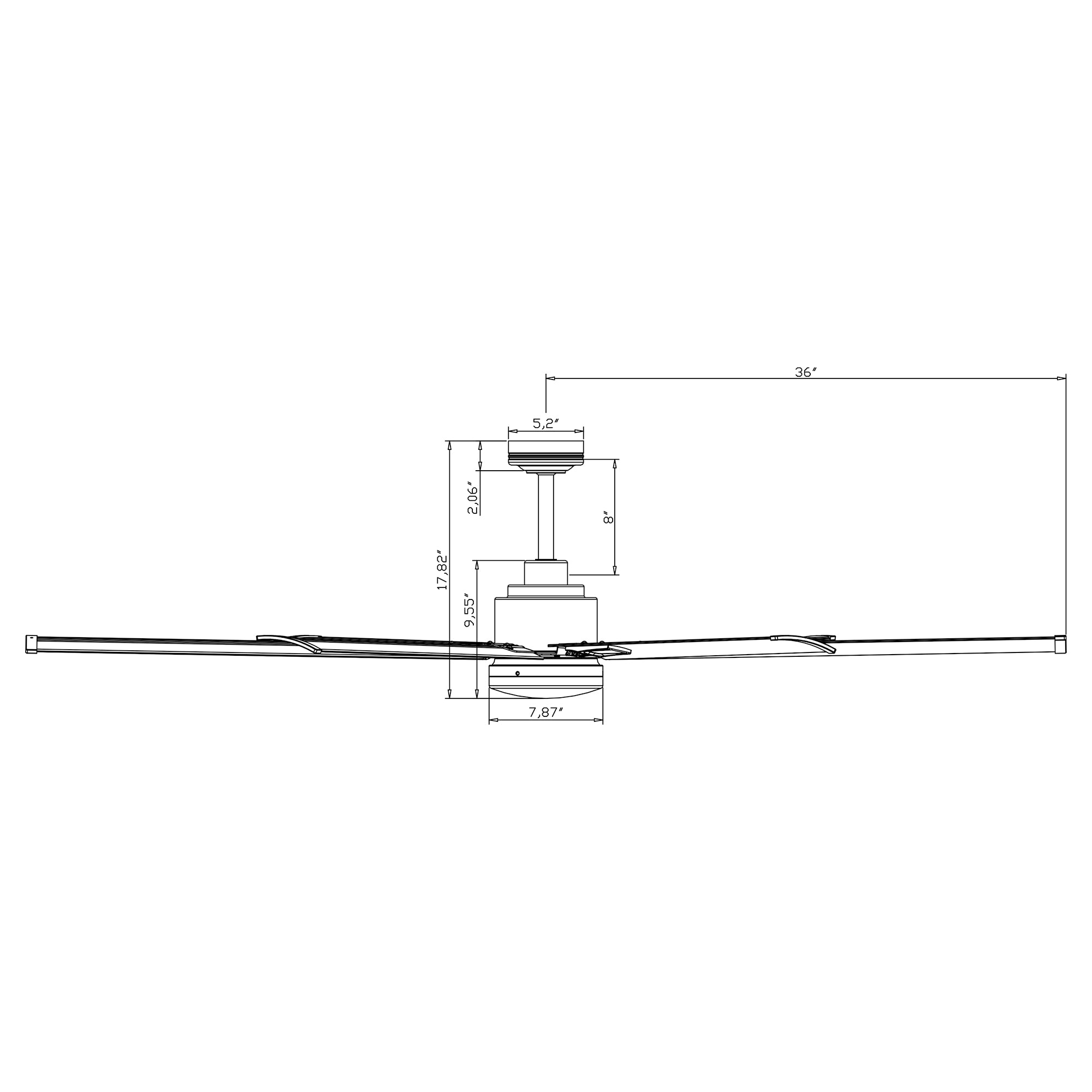 Bankston Ceiling Fan with Light 72B