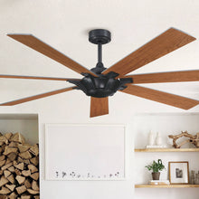 Farmhouse Nickel Ceiling Fan 72"