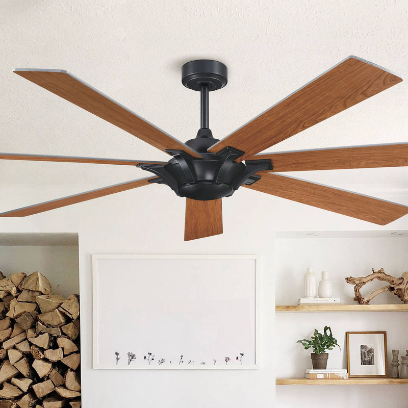 Farmhouse Nickel Ceiling Fan 72"