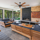 Farmhouse Nickel Ceiling Fan 72"