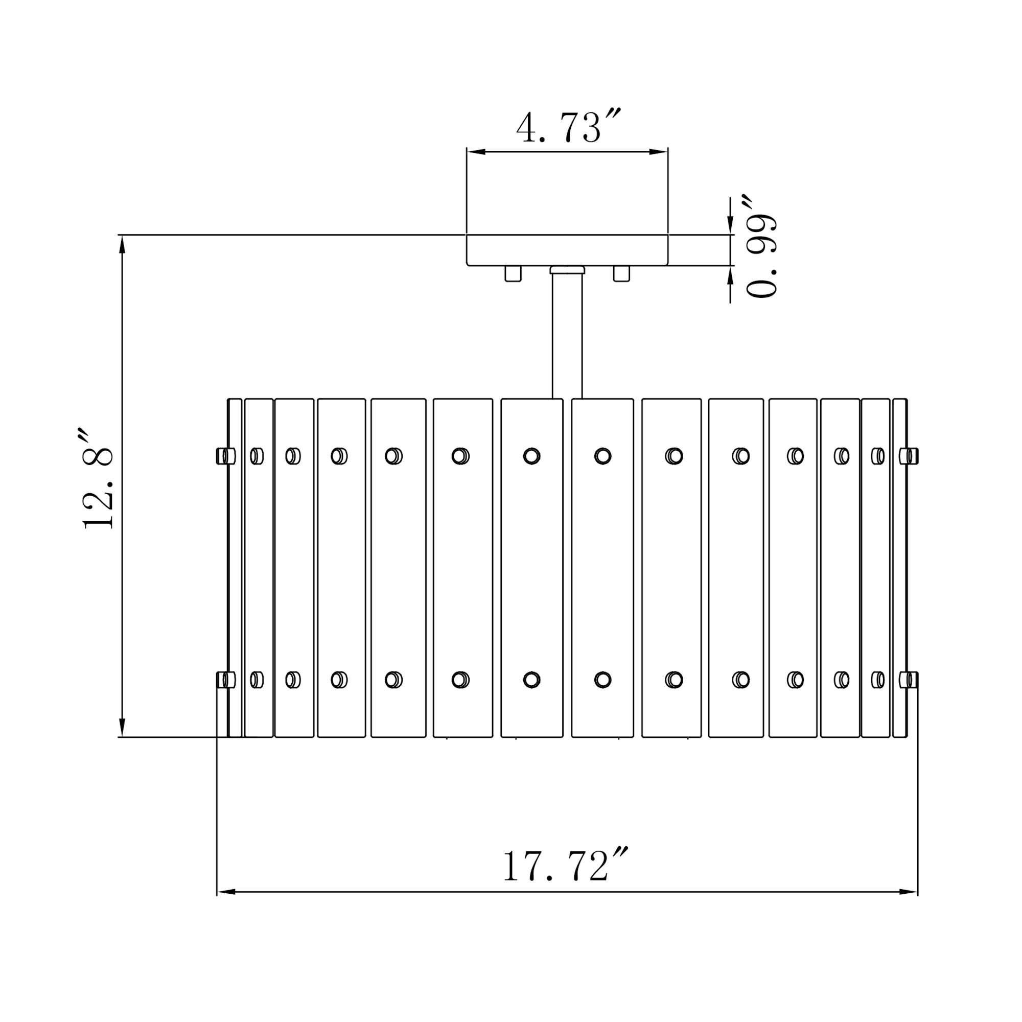 Adele Drum Semi-Flush Mount