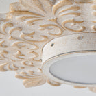 White Sunburst Flush Mount 22"