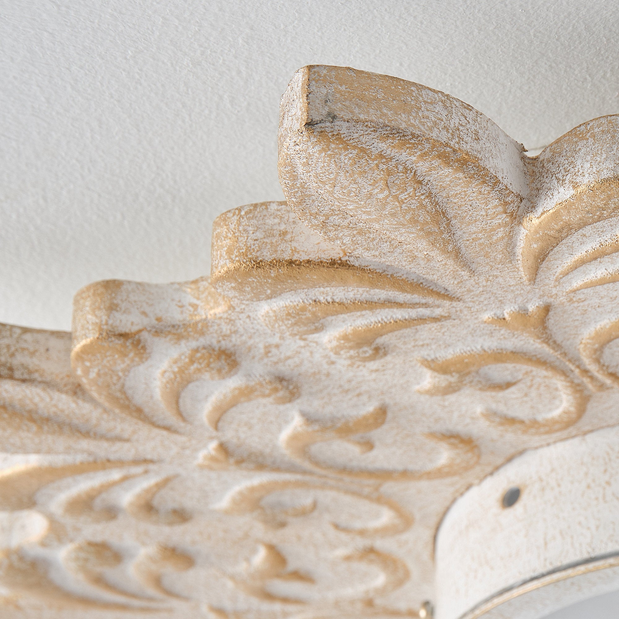 White Sunburst Flush Mount 22"