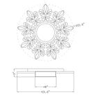 White Sunburst Flush Mount 22"