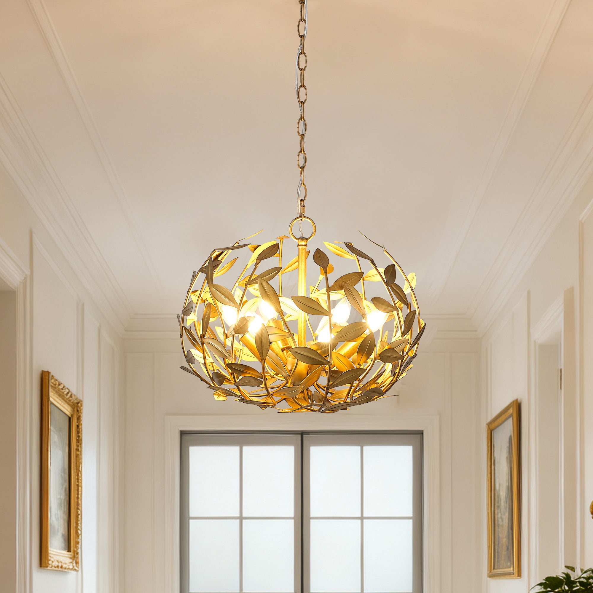 Vic Golden Chandelier 20"