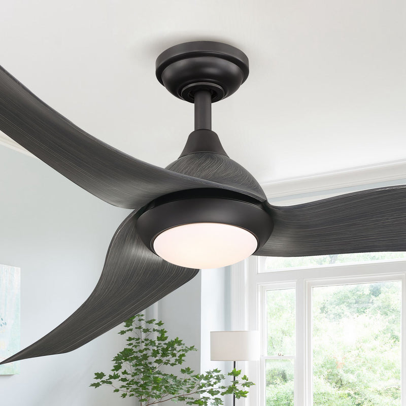 Industrial Ceiling Fan with Light 52"