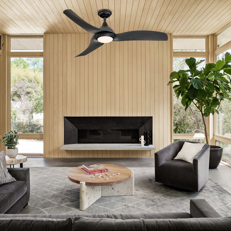 Industrial Ceiling Fan with Light 52"