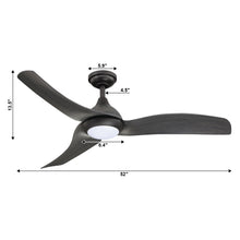 Industrial Ceiling Fan with Light 52"