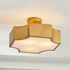 Golden LED Semi-Flush Light