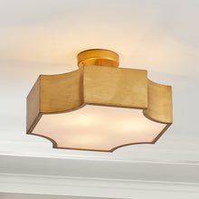 Golden LED Semi-Flush Light