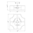 Golden LED Semi-Flush Light