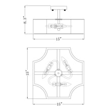 Golden LED Semi-Flush Light