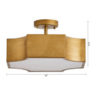 Golden LED Semi-Flush Light