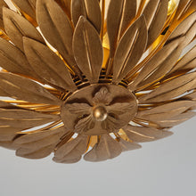 Golden Semi-Flush Ceiling Light 16"