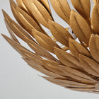 Golden Semi-Flush Ceiling Light 16"