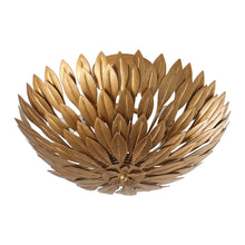Golden Semi-Flush Ceiling Light 16"