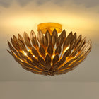 Golden Semi-Flush Ceiling Light 16"