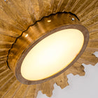 Golden Sunburst Flush Mount