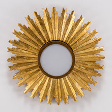 Golden Sunburst Flush Mount