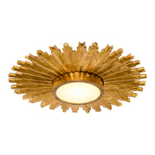 Golden Sunburst Flush Mount