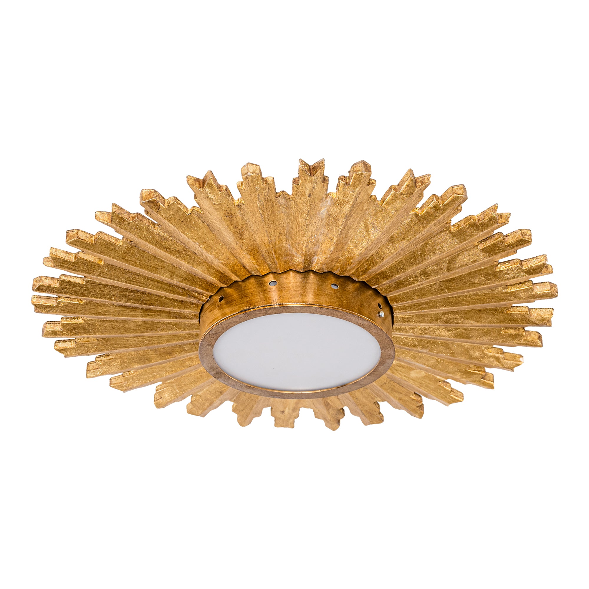 Golden Sunburst Flush Mount