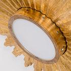 Golden Sunburst Flush Mount