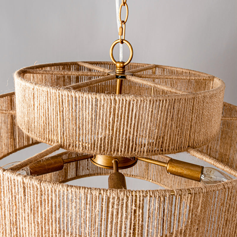 Rope Drum Pendant Light