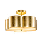 Golden Semi-Flush Ceiling Light