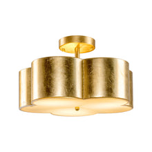 Golden Semi-Flush Ceiling Light