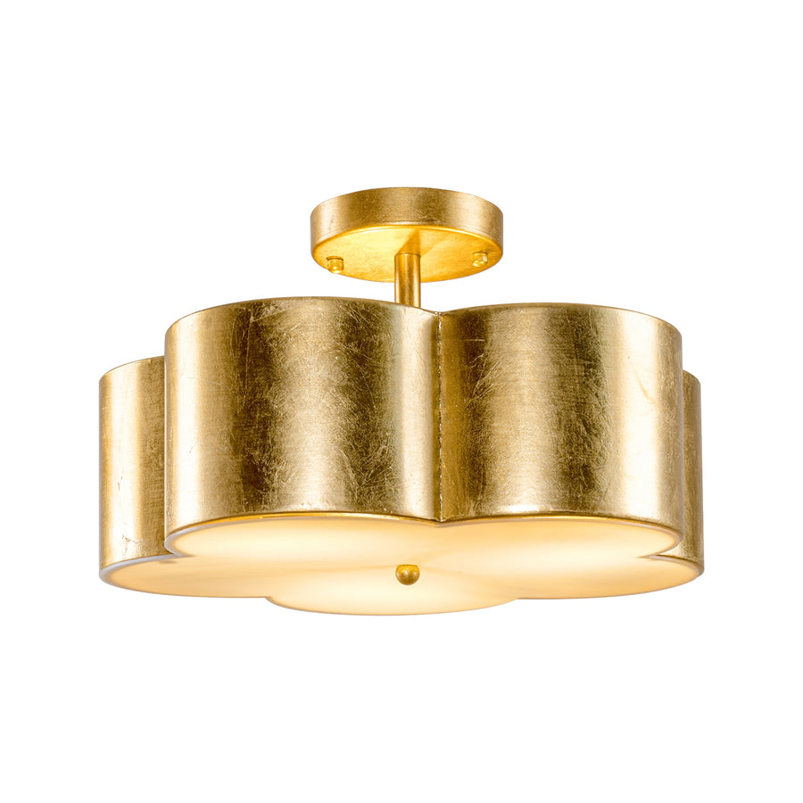 Golden Semi-Flush Ceiling Light