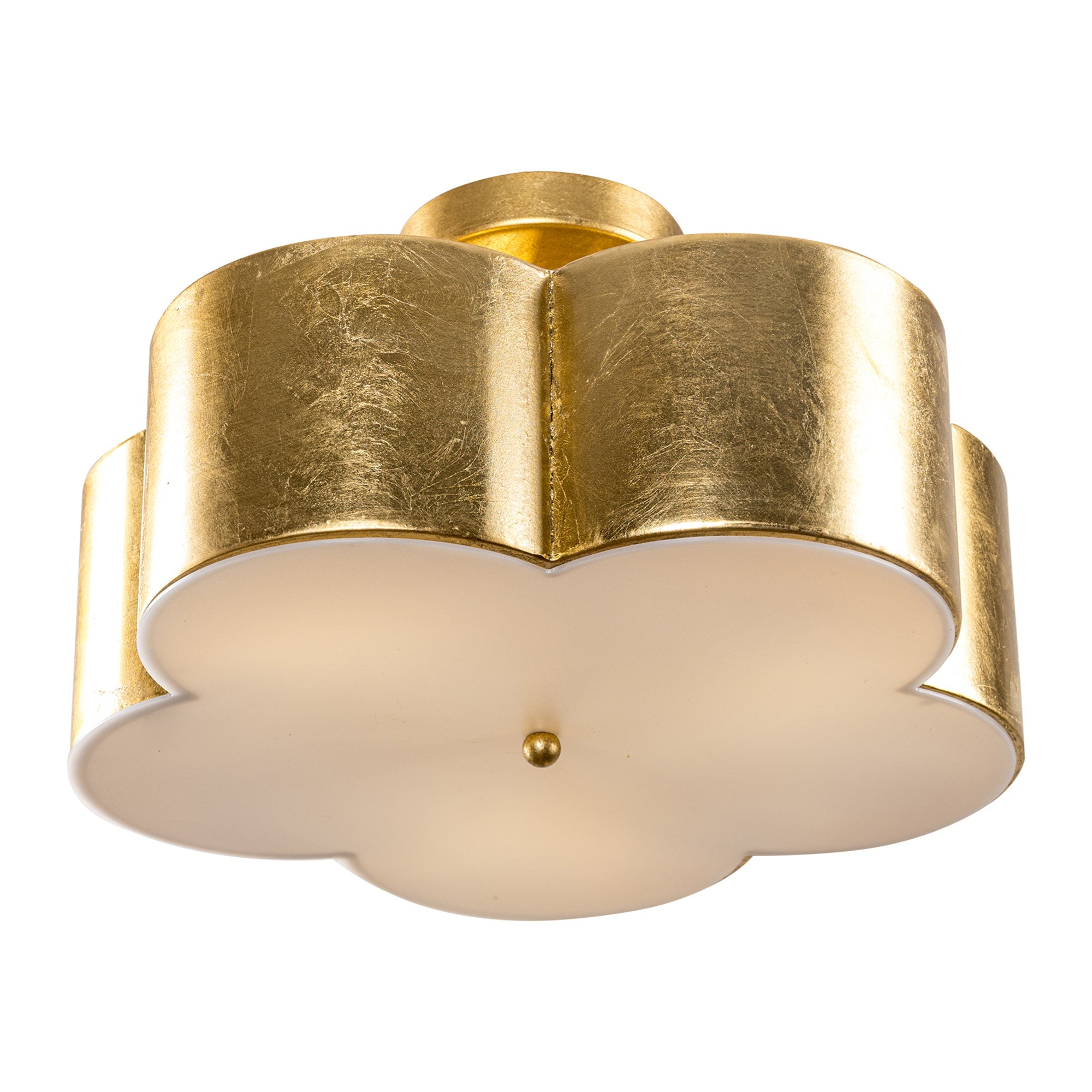 Golden Semi-Flush Ceiling Light