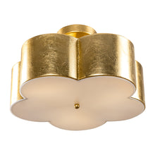 Golden Semi-Flush Ceiling Light