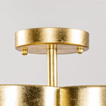 Golden Semi-Flush Ceiling Light