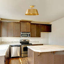 Golden Semi-Flush Mount