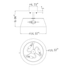 Golden Semi-Flush Mount