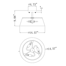 Golden Semi-Flush Mount