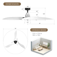 Rex Black Ceiling Fan 54"