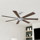 Farmhouse Nickel Ceiling Fan 72D