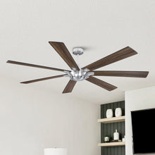 Farmhouse Nickel Ceiling Fan 72D