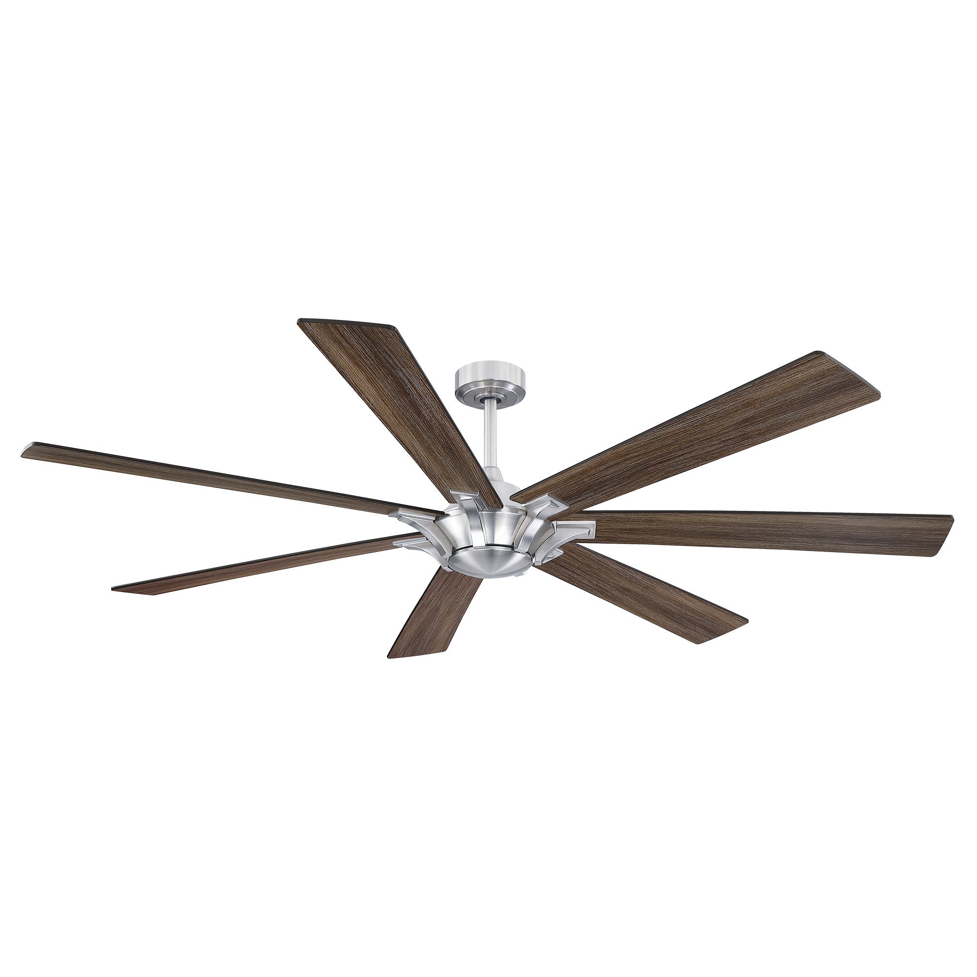 Farmhouse Nickel Ceiling Fan 72D