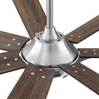 Farmhouse Nickel Ceiling Fan 72D