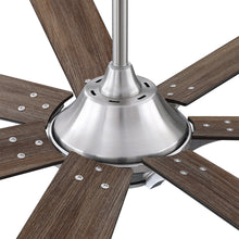 Farmhouse Nickel Ceiling Fan 72D